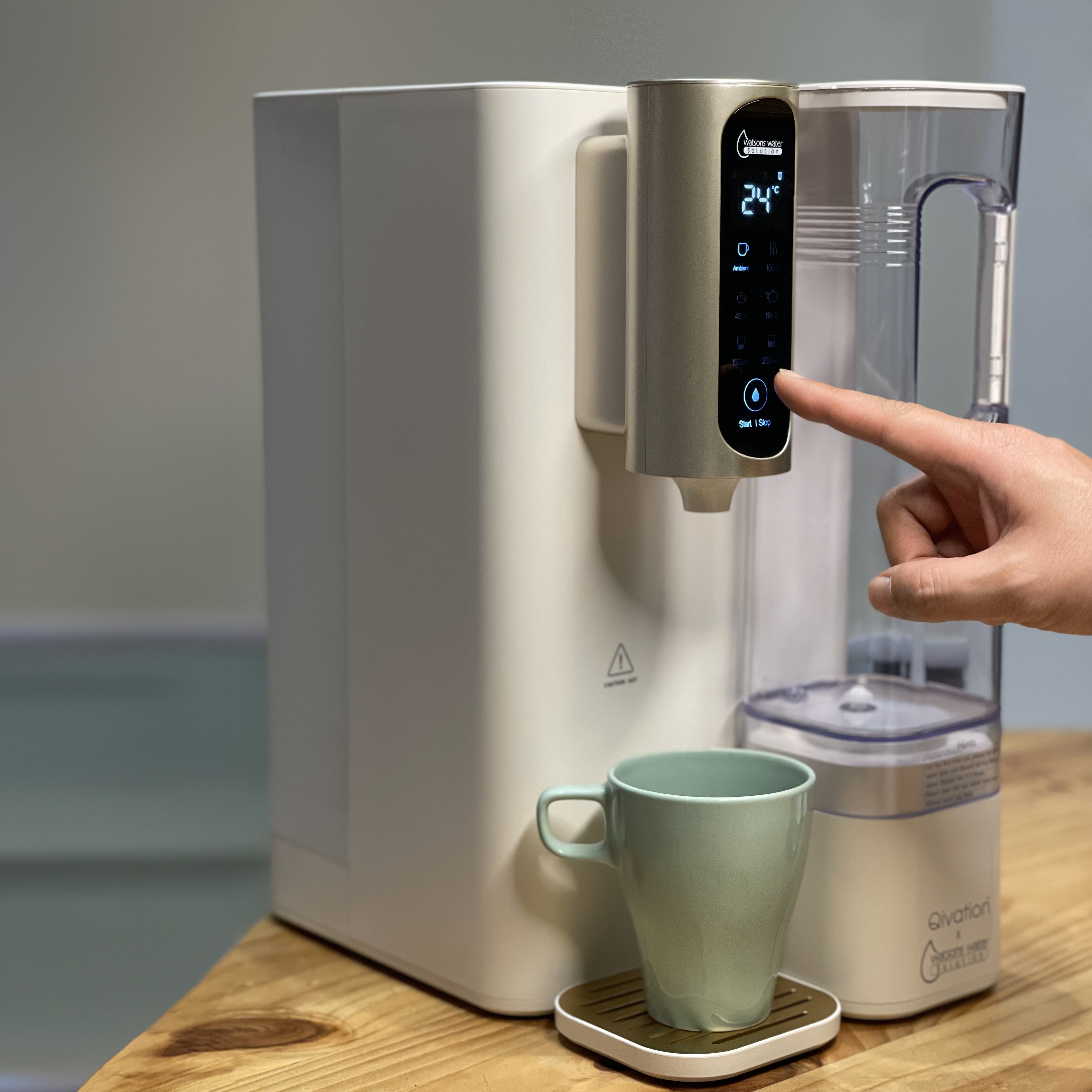 Qivation x Watsons Water TiO2 RO Hot & Ambient water dispenser