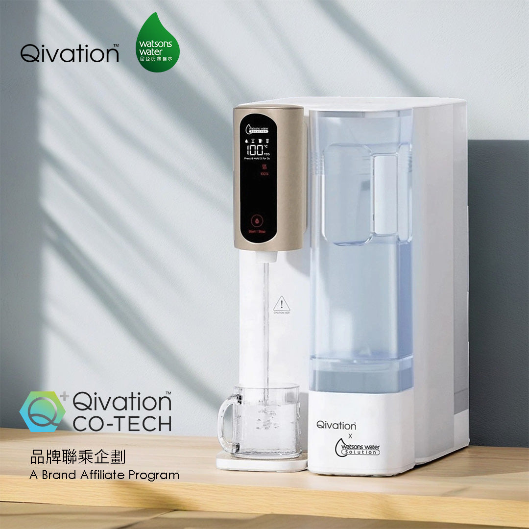 Qivation x Watsons Water TiO2 RO Hot & Ambient water dispenser