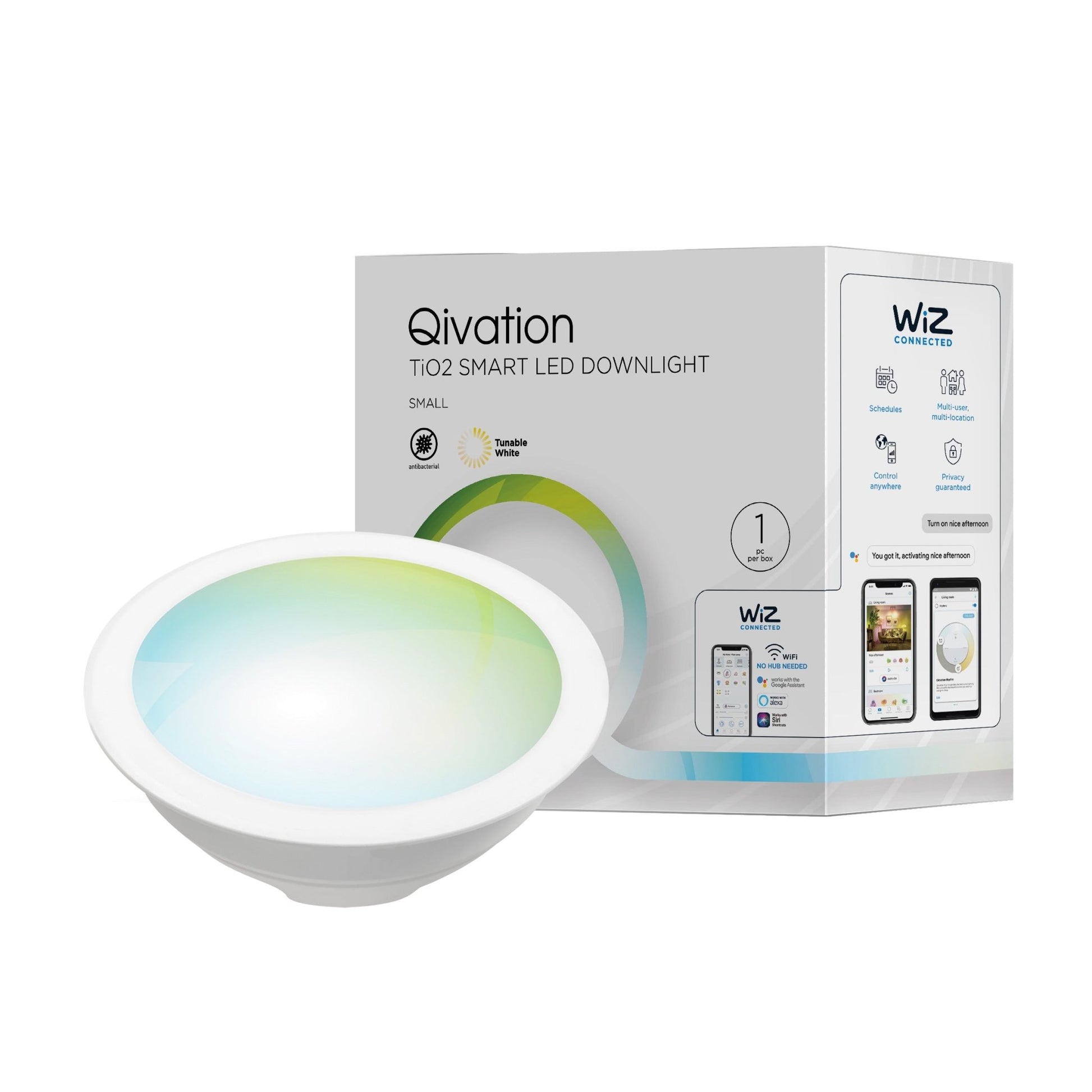 Qivation 光觸媒智能LED 黃白光筒燈(小) - Qivation