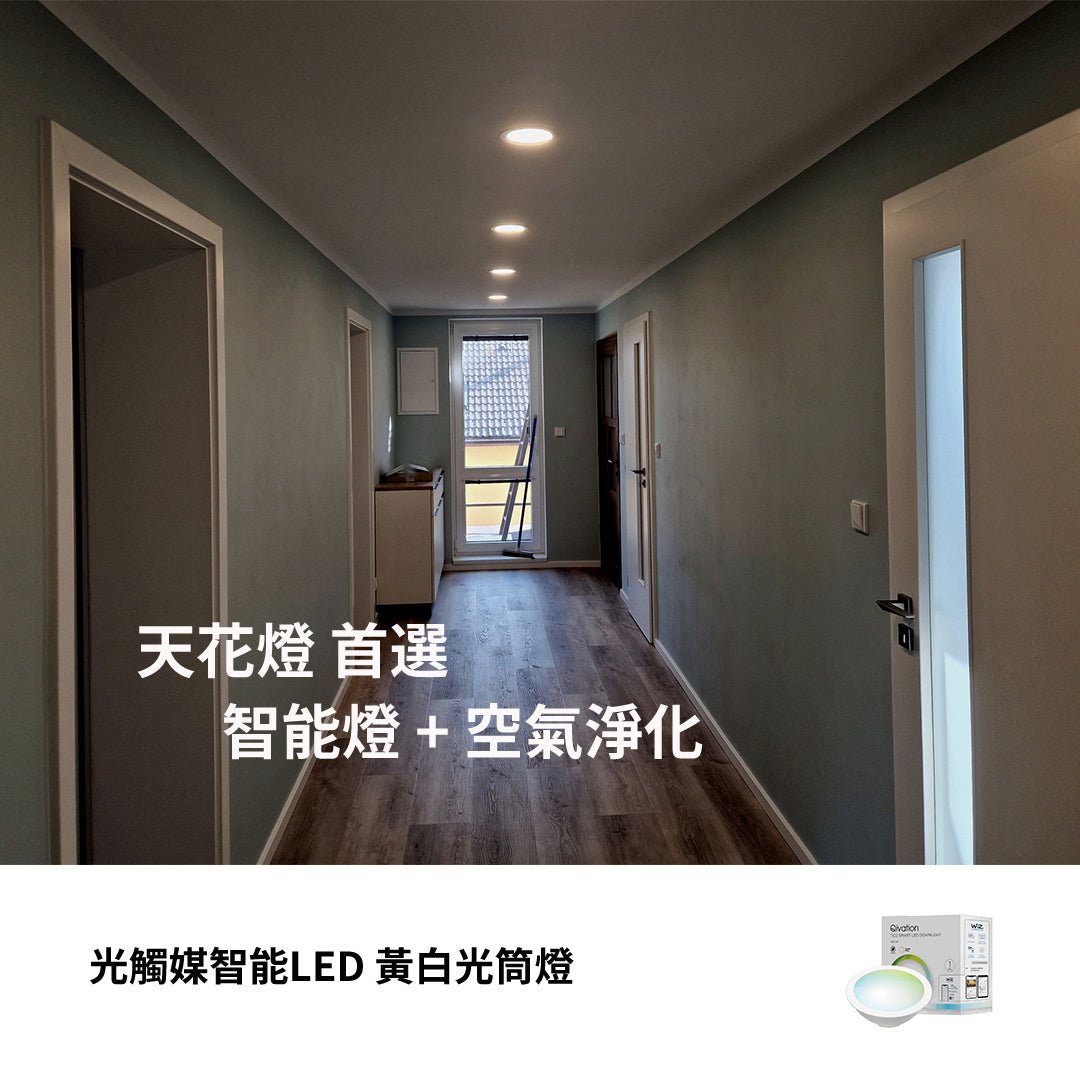Qivation 光觸媒智能LED 黃白光筒燈(小) - Qivation
