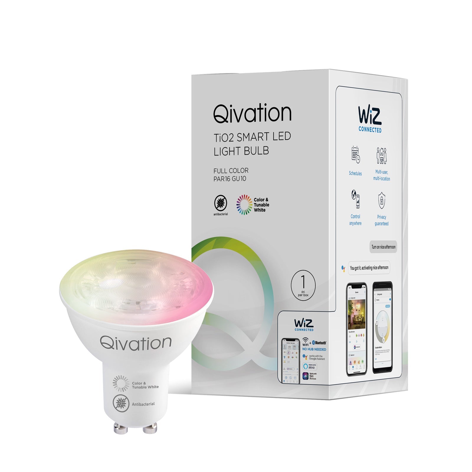 Qivation 光觸媒智能LED 全彩光燈膽PAR16 GU10 - Qivation