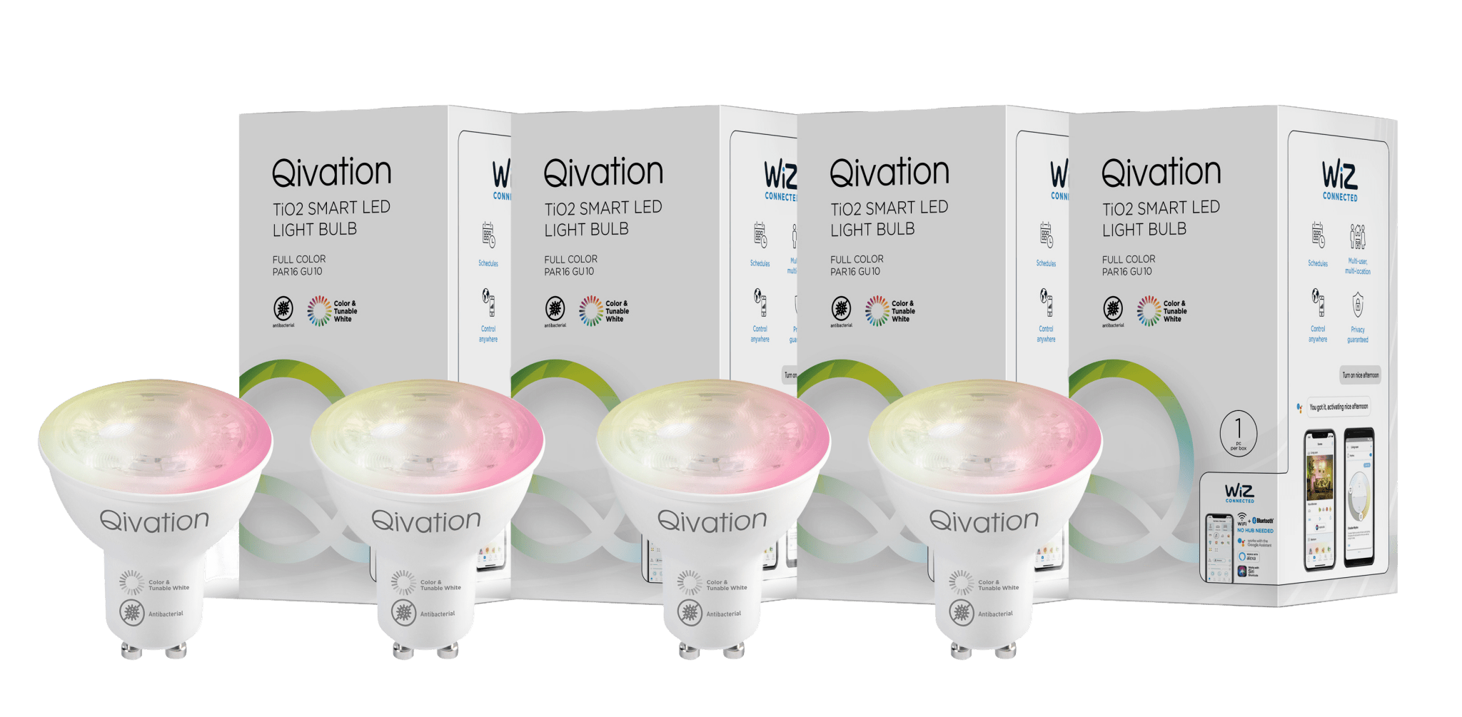 Qivation 光觸媒智能LED 全彩光燈膽PAR16 GU10 - Qivation