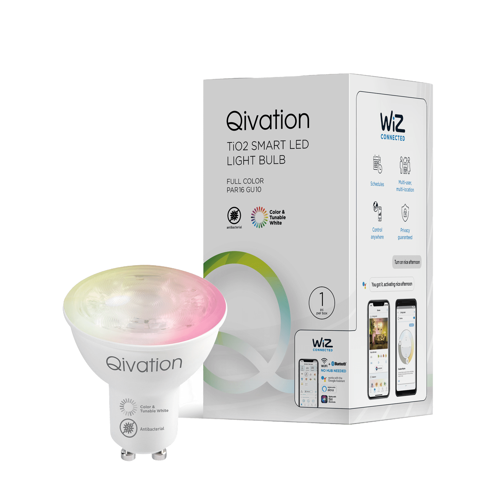 Qivation 光觸媒智能LED 全彩光燈膽PAR16 GU10 - Qivation